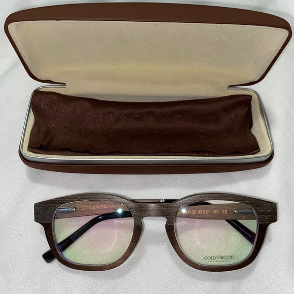 COPY - Gold & Wood Sirrah Eyeglasses - Picture 2 of 8